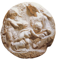 Virgin with Child and St John the Baptist as a Child (Tondo Taddei)
