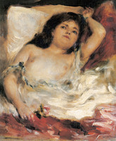 Half-naked Woman Lying Down: the Rose