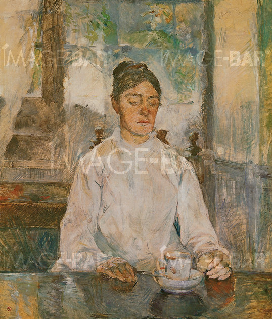 Countess Adèle de Toulouse-Lautrec (the artist's mother having  Breakfast at Château Malromé)