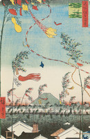 The City Decorated for the Tanabata Festival, Shityu han’ei Tanabata-matsuri