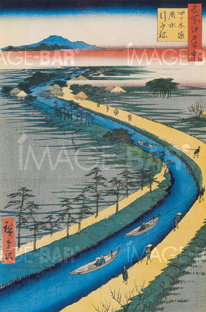 Tow-Boats on the Yotsugidori Canal, Yotsugidori yosui hikifune