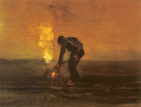 Peasant Burning Weeds, Drente