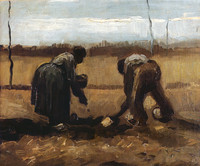 Paysan et paysanne plantant des pommes de terre, Nuenen