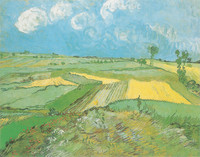 La Plaine d’Auvers avec ciel nuageux Auvers-sur-Oise