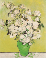 Still Life: Pink Roses in a Vase, Saint-Rémy