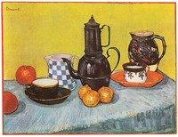 Nature morte avec cafetière, vaisselle et fruits, Arles