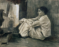 Mujer («Sien») sentada cerca del fogón, La Haya